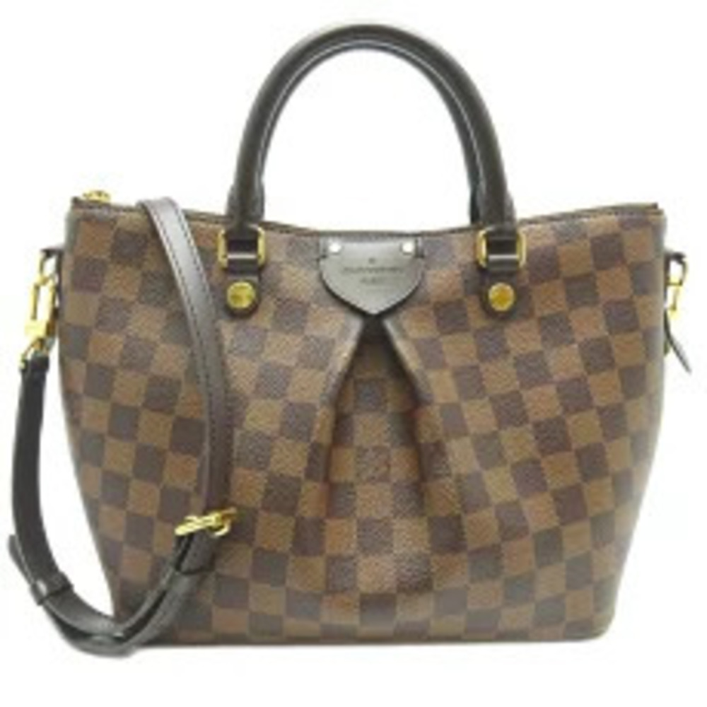 Louis Vuitton Siena Handbag Damier Ebene Brown